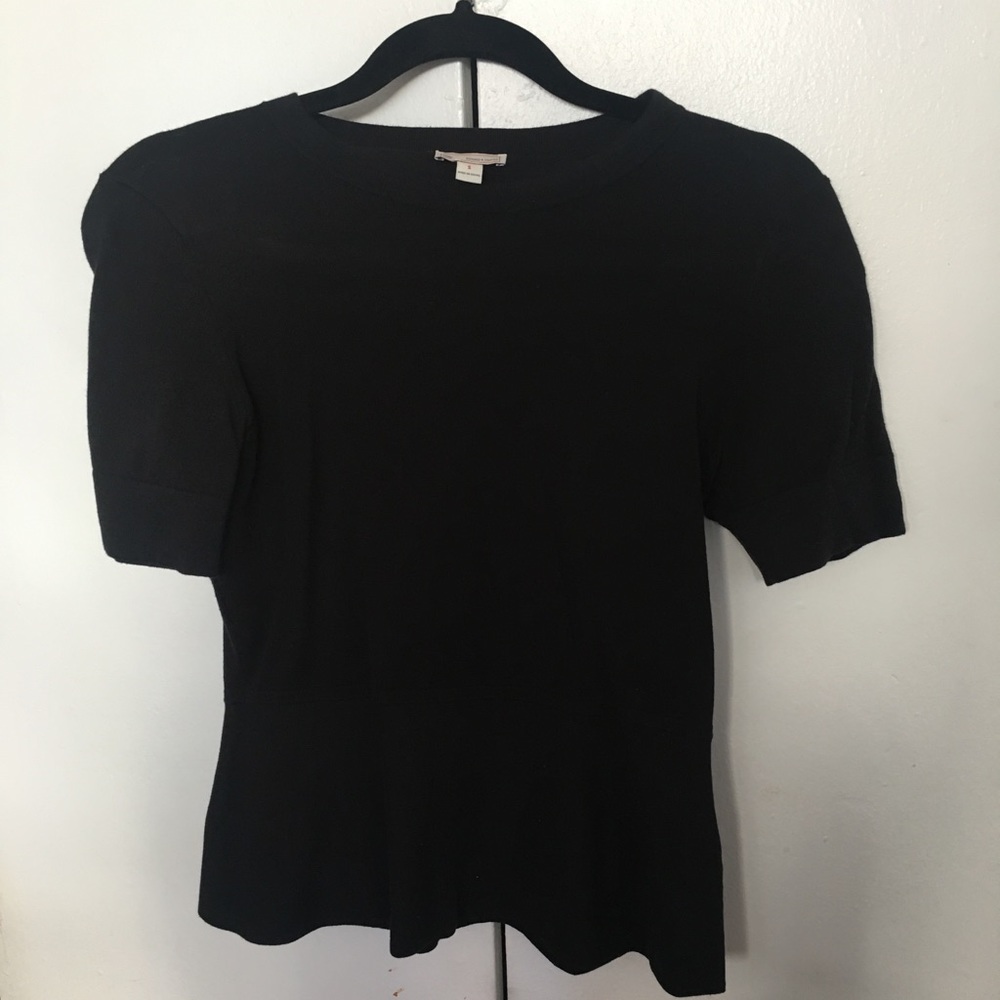 Black peplum shirt